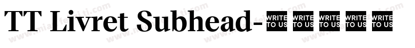 TT Livret Subhead字体转换